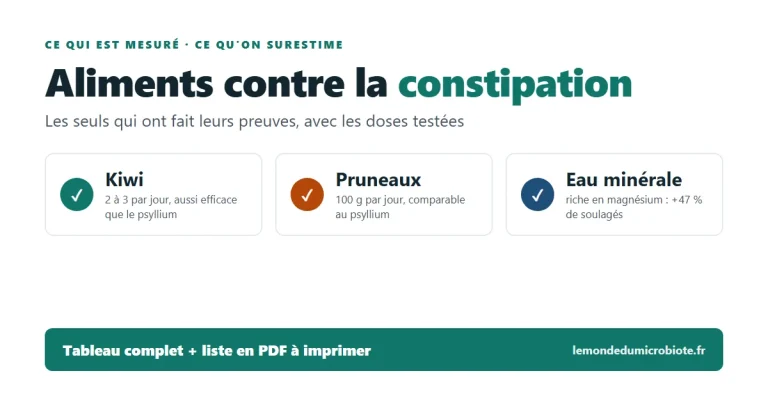Constipation : les aliments qui marchent vraiment (et ceux qu&rsquo;on surestime)