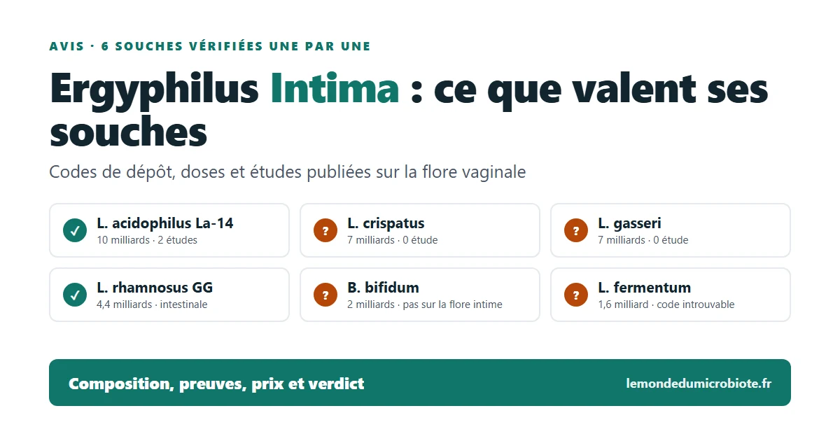 Ergyphilus Intima : notre avis sur ses 6 souches (2026)