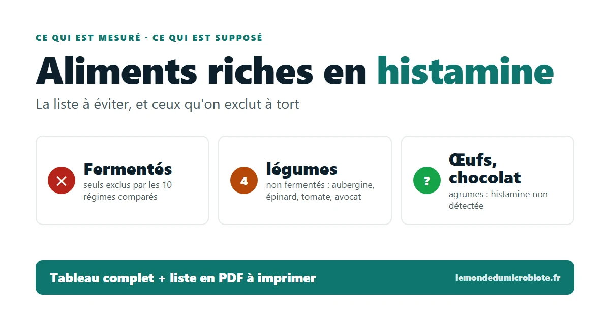 Aliments riches en histamine : la liste à éviter (et ceux qu&rsquo;on exclut à tort)