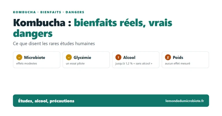 Kombucha : bienfaits réels, vrais dangers (ce que disent les rares études humaines)
